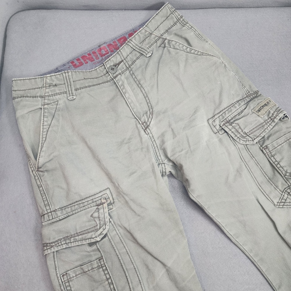 Unionbay Cargo Pants Sage Green Cotton Multi-Pocket Mens 29x30